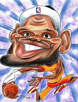 Lebron James Cleveland Cavs  Caricature