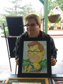 Homer Simpson Full Body Scene Caricature Homer Simpson Full Body Scene Caricature