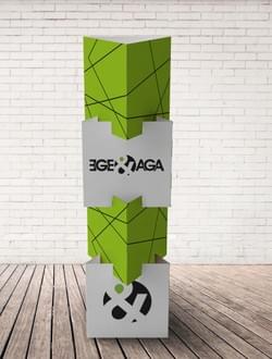 Totem carton pour signalétique salon ou intérieur Totem carton pour signalétique salon ou intérieur
