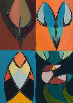 cow sheep fish deer牛羊鱼鹿 60x80cm cow sheep fish deer牛羊鱼鹿 60x80cm