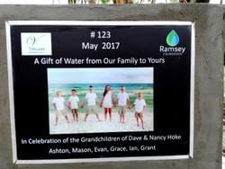 Water Well in Cambodia installed by Mark & Trina Ramsey Foundation through a donation made by Dave & Nancy Hoke in celebration of their grandchildren Water Well in Cambodia installed by Mark & Trina Ramsey Foundation through a donation made by Dave & Nancy Hoke in celebration of their grandchildren