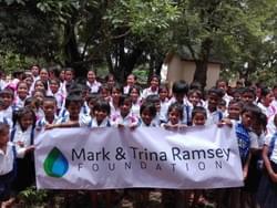 Mandatory School Uniforms donated by the Mark & Trina Ramsey Foundation to enable these Cambodian children to attend school this fall Mandatory School Uniforms donated by the Mark & Trina Ramsey Foundation to enable these Cambodian children to attend school this fall