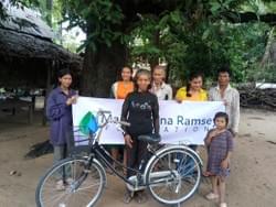 Bike donated so that Cambodia Grandmother depicted above can deliver the noodles she sells for family income Bike donated so that Cambodia Grandmother depicted above can deliver the noodles she sells for family income