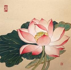 Lotus flower (size 33x33cm). Price 800,- Euro