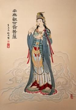 Avalokitesvara Buddha (size 51x72cm). Price 1500,- Euro