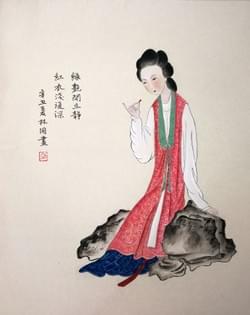 Chinese lady 3 (size 21x30cm). Price 800,- Euro