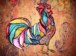 Rooster Call. Mixed media Rooster Call. Mixed media