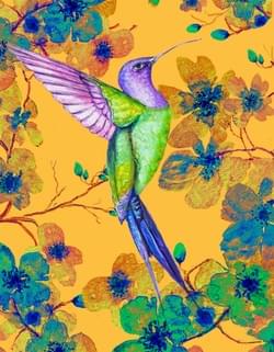 Humming Yellow. Mixed Media Humming Yellow. Mixed Media