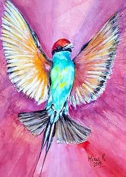 Good Morning Bird. Acrylic Good Morning Bird. Acrylic