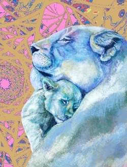 Mother Love. Watercolor Mother Love. Watercolor