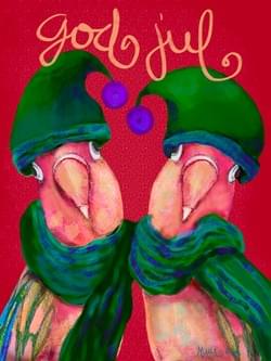 Chirpy Christmas. Mixed Media Chirpy Christmas. Mixed Media