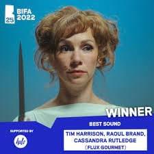 Flux Gourmet Feature Film. BIFA 2022 Winner BEST SOUND Flux Gourmet Feature Film. BIFA 2022 Winner BEST SOUND