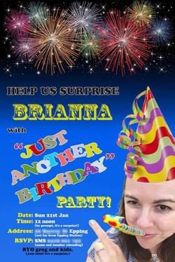 2018 Brianna’s birthday party invitation  2018 Brianna’s birthday party invitation