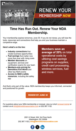 Subject: Final Reminder: our NDA Membership Expires TOMORROW