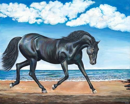 Personalized Artwork-- This was a commission painting done for a lady that use to owned Andalusian