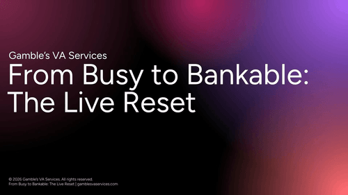 From Busy to Bankable: The Live Reset