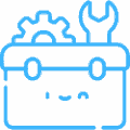 icon of toolbox representing tools and support icon of toolbox representing tools and support