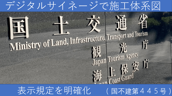 国土交通省推薦のデジタルサイネージで施工体系図を簡単に表示するデジタルサイネージのシステム 国土交通省推薦のデジタルサイネージで施工体系図を簡単に表示するデジタルサイネージのシステム