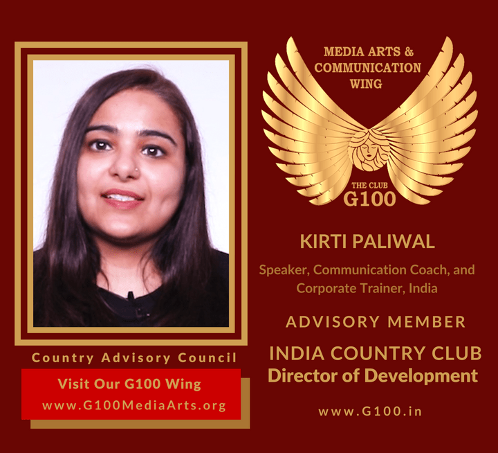 Kirti Paliwal is India Country Director of Development at G100 Media Arts & Communication Kirti Paliwal is India Country Director of Development at G100 Media Arts & Communication