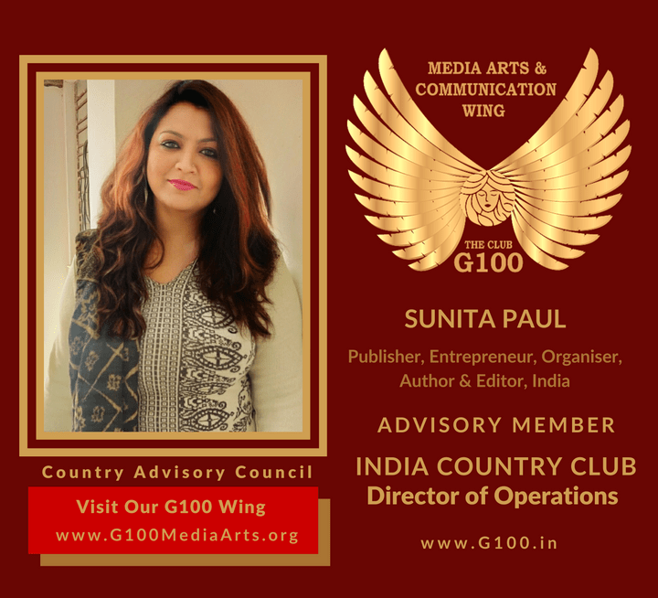 Sunita Paul is India Country Director of Operations at G100 Media Arts & Communication Sunita Paul is India Country Director of Operations at G100 Media Arts & Communication