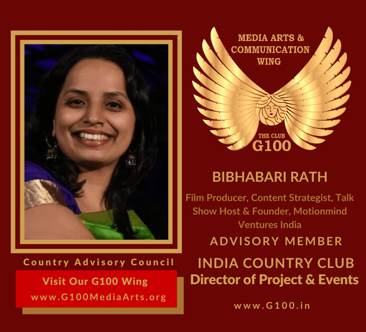 Bibhabari Rath is India Country Director of Projects & Events at G100 Media Arts & Communication Bibhabari Rath is India Country Director of Projects & Events at G100 Media Arts & Communication