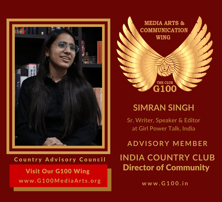 Simran Singh is India Country Director of Community at G100 Media Arts & Communication Simran Singh is India Country Director of Community at G100 Media Arts & Communication