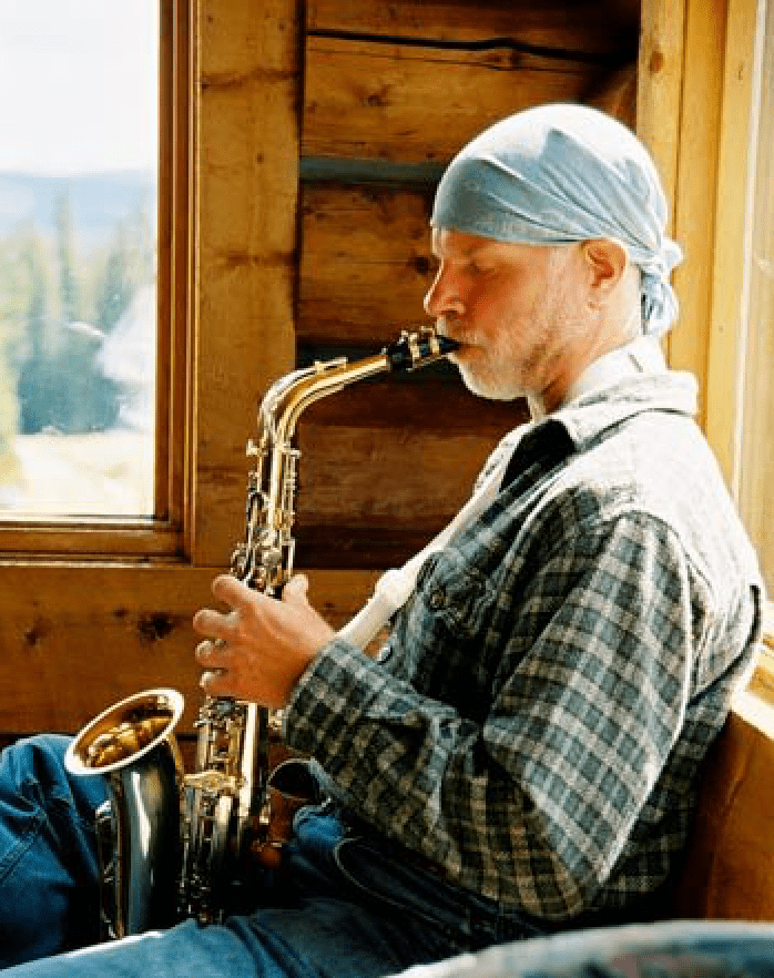 Tom on alto sax Tom on alto sax