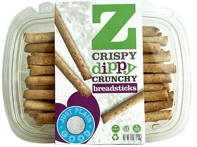 A package of Z Breadsticks Plain Breadsticks A package of Z Breadsticks Plain Breadsticks
