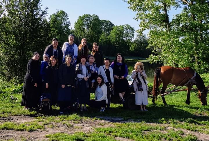 Women on a retreat in Uman Women on a retreat in Uman