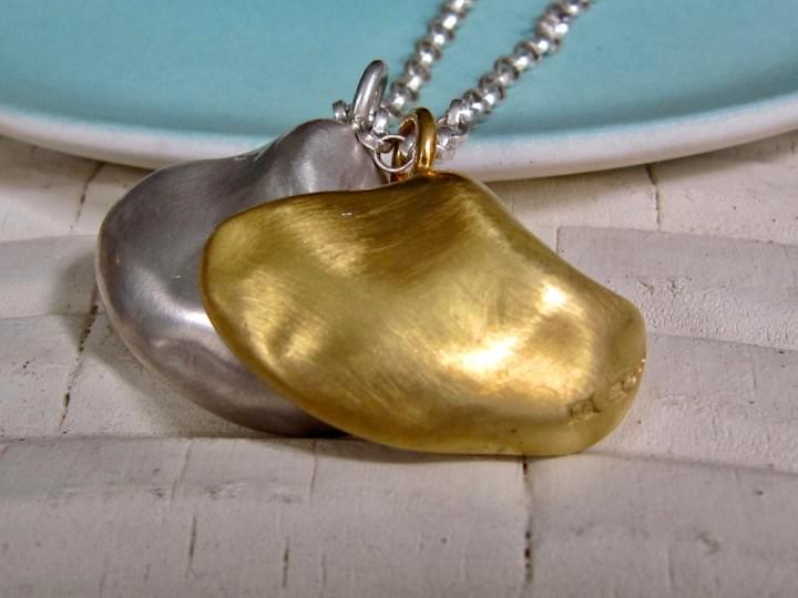 Katrina Alexander handcrafted silver shells made from shells found on Brighton and Hove beaches. Katrina Alexander handcrafted silver shells made from shells found on Brighton and Hove beaches.