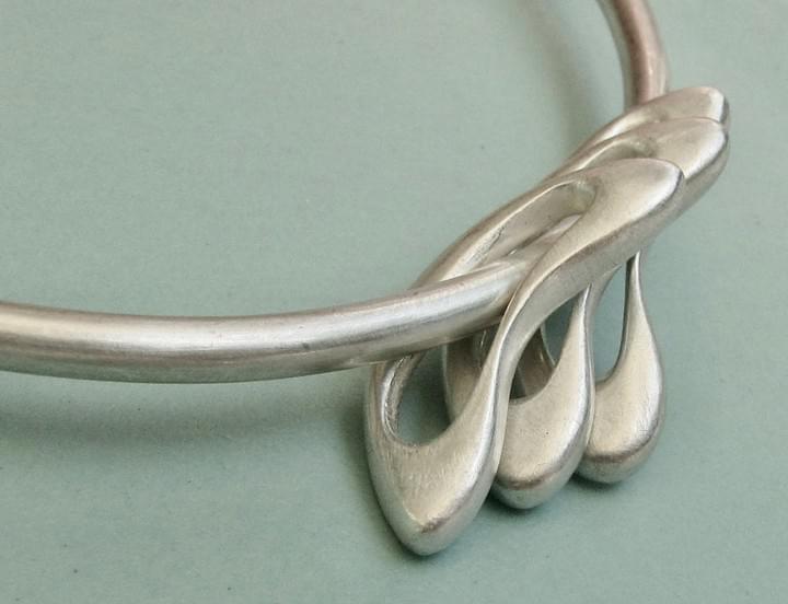 Katrina Alexander Stackable  Silver Bangles with handcrafted unique contemporary charms Katrina Alexander Stackable  Silver Bangles with handcrafted unique contemporary charms