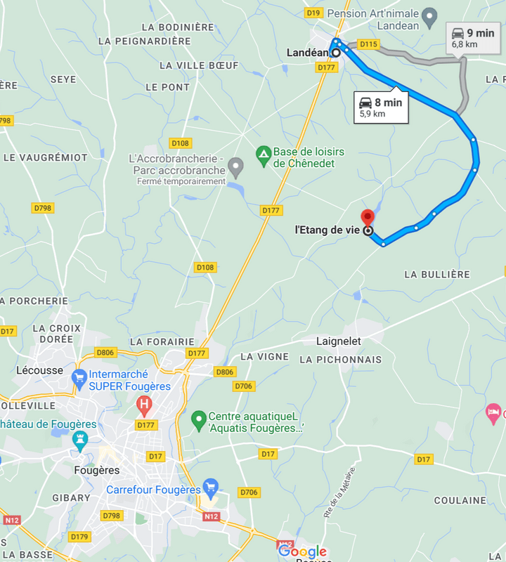 Plan d'accès - Etang de vie Plan d'accès - Etang de vie