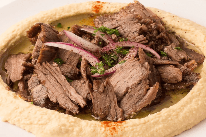 Mamas Hummus - hummus beef Mamas Hummus - hummus beef
