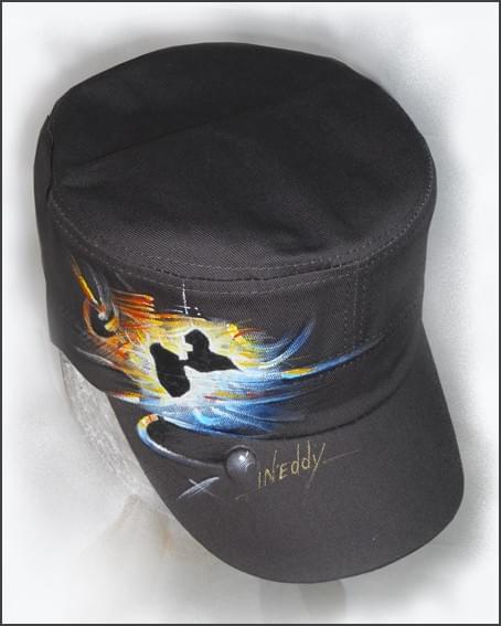casquette peinte à la main casquette peinte à la main