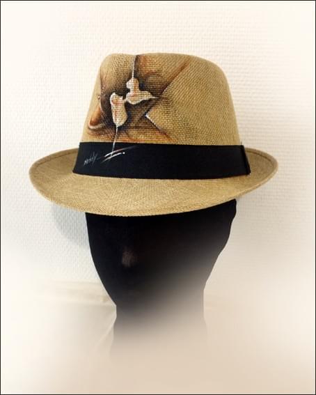 chapeau peint à la main chapeau peint à la main
