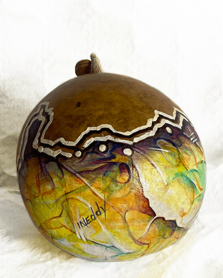 Calebasse peinte à la main Calebasse peinte à la main