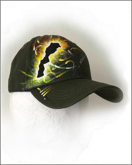 casquette peinte à la main casquette peinte à la main