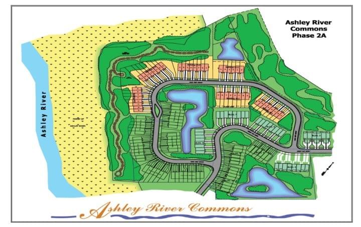 Map of Ashley River Commons townhome development land in Charleston SC market Map of Ashley River Commons townhome development land in Charleston SC market