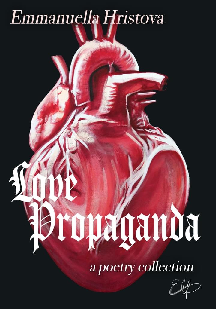 Book cover of Love Propaganda, a poetry collection. Book cover of Love Propaganda, a poetry collection.