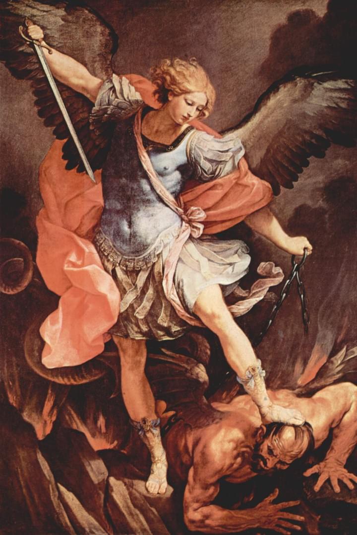 Saint Michael the Archangel defeating the devil Saint Michael the Archangel defeating the devil