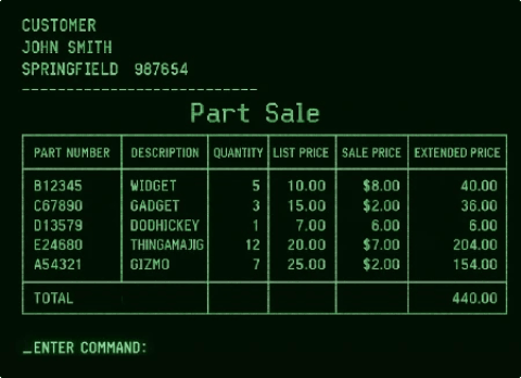 Mock-up of command line UI Mock-up of command line UI