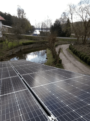 Mlyn w Rynku, panele folotowoltaiczne Mlyn w Rynku, panele folotowoltaiczne