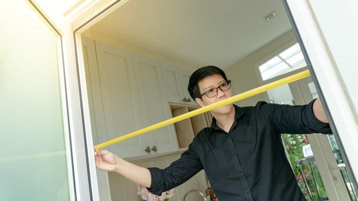 Disability accessible car parking space, as per AS/NZS 2890.6, with yellow line marking and yellow bollard Disability accessible car parking space, as per AS/NZS 2890.6, with yellow line marking and yellow bollard