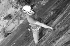 Owner trad climbing in Kalbarri Owner trad climbing in Kalbarri