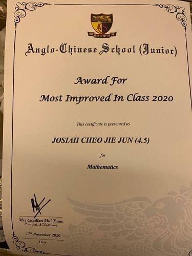 Most Improved in Math Most Improved in Math