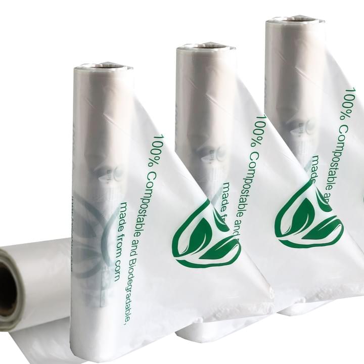 Eco Friendly Biodegradable Compostable Produce bags on a roll Eco Friendly Biodegradable Compostable Produce bags on a roll