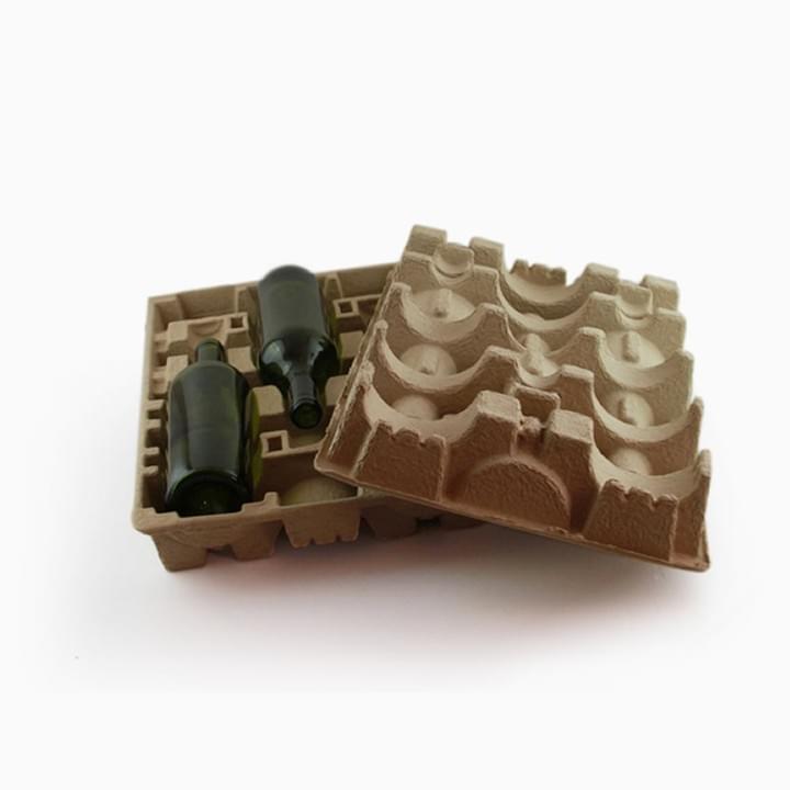 Eco Friendly Biodegradable Compostable Sugarcane Bagasse Pulp Molded Pulp Wine Box Packaging Eco Friendly Biodegradable Compostable Sugarcane Bagasse Pulp Molded Pulp Wine Box Packaging
