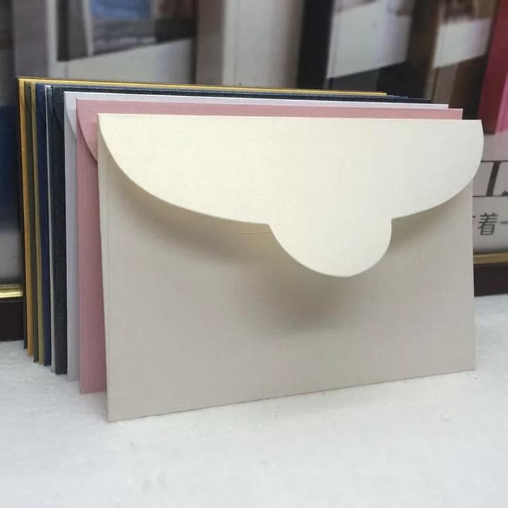 Pearl White Shimmery Metallic Envelope  Pearl White Shimmery Metallic Envelope