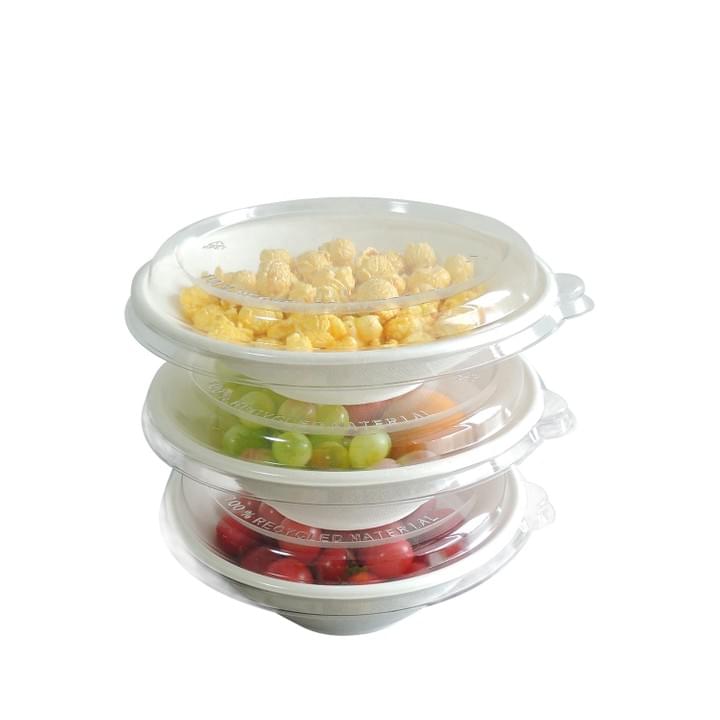 24oz 32oz 40oz Biodegradable Compostable Sugarcane Bagasse fiber Pulp Disposable Round Bowls with Clear Lids 24oz 32oz 40oz Biodegradable Compostable Sugarcane Bagasse fiber Pulp Disposable Round Bowls with Clear Lids