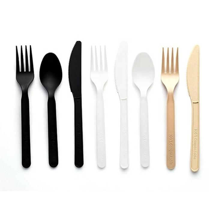 White / Black / Golden Eco Friendly Biodegradable Compostable Disposable CPLA Cutlery Utensils Forks Spoons Knives White / Black / Golden Eco Friendly Biodegradable Compostable Disposable CPLA Cutlery Utensils Forks Spoons Knives